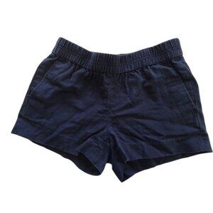 J Crew cotton elastic waist navy blue shorts size 0